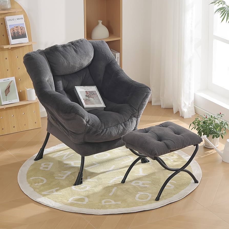 Amazon.com: Furlide Oversized Chair with Ottoman, Modern